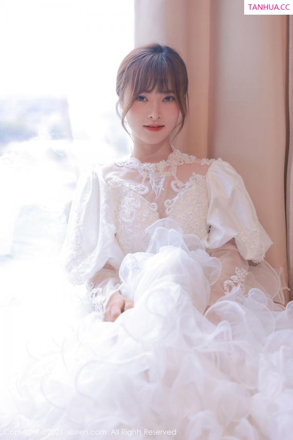 奈沐子  欧派模特奈沐子 唯美动人白色婚纱第4张图片